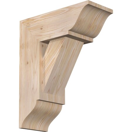 Ekena Millwork Traditional Traditional Smooth Bracket w/ Offset Brace, Douglas Fir, 7 1/2"W x 18"D x 22"H BKT0806X18X22TRA01SDF
